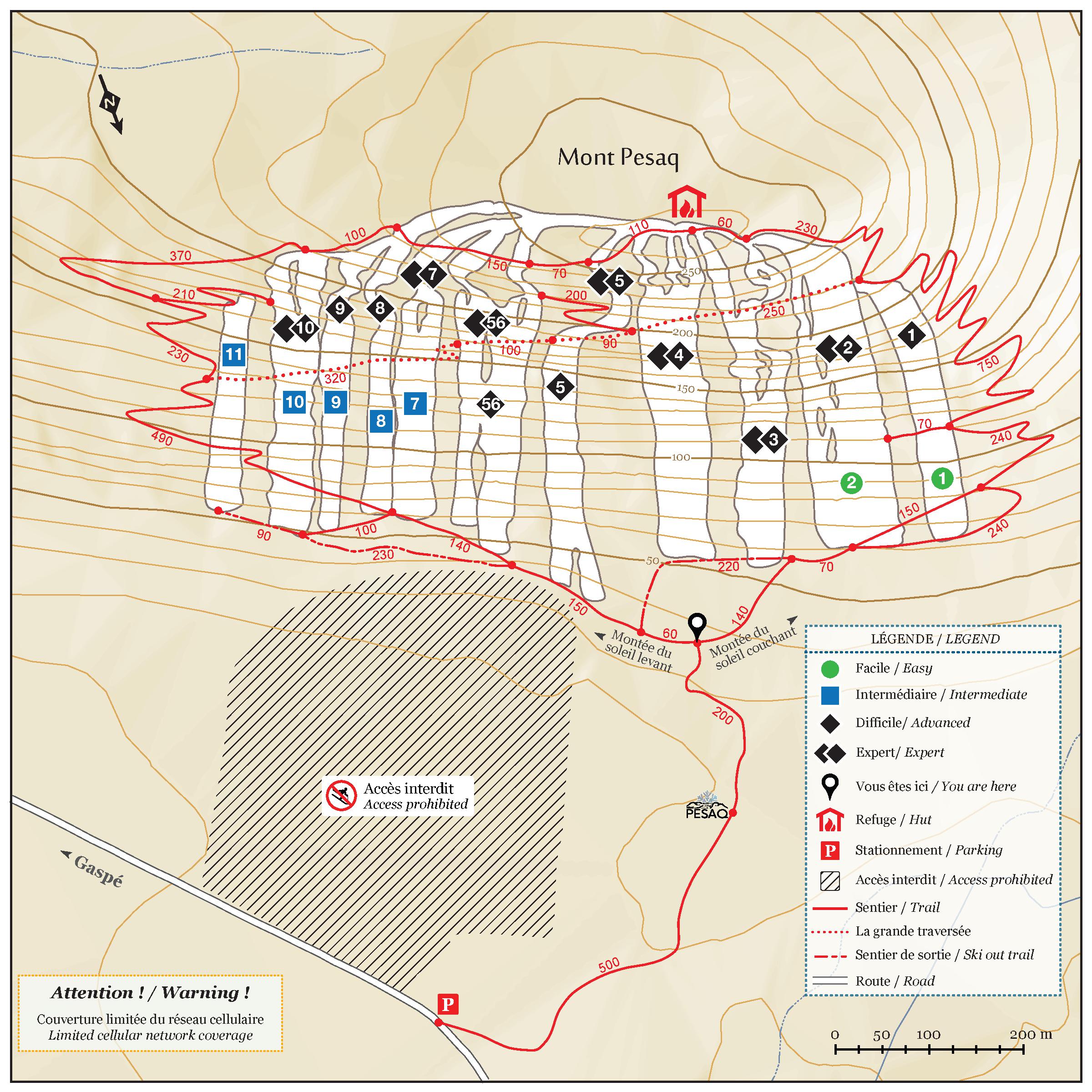 Mount Pesaq cartography